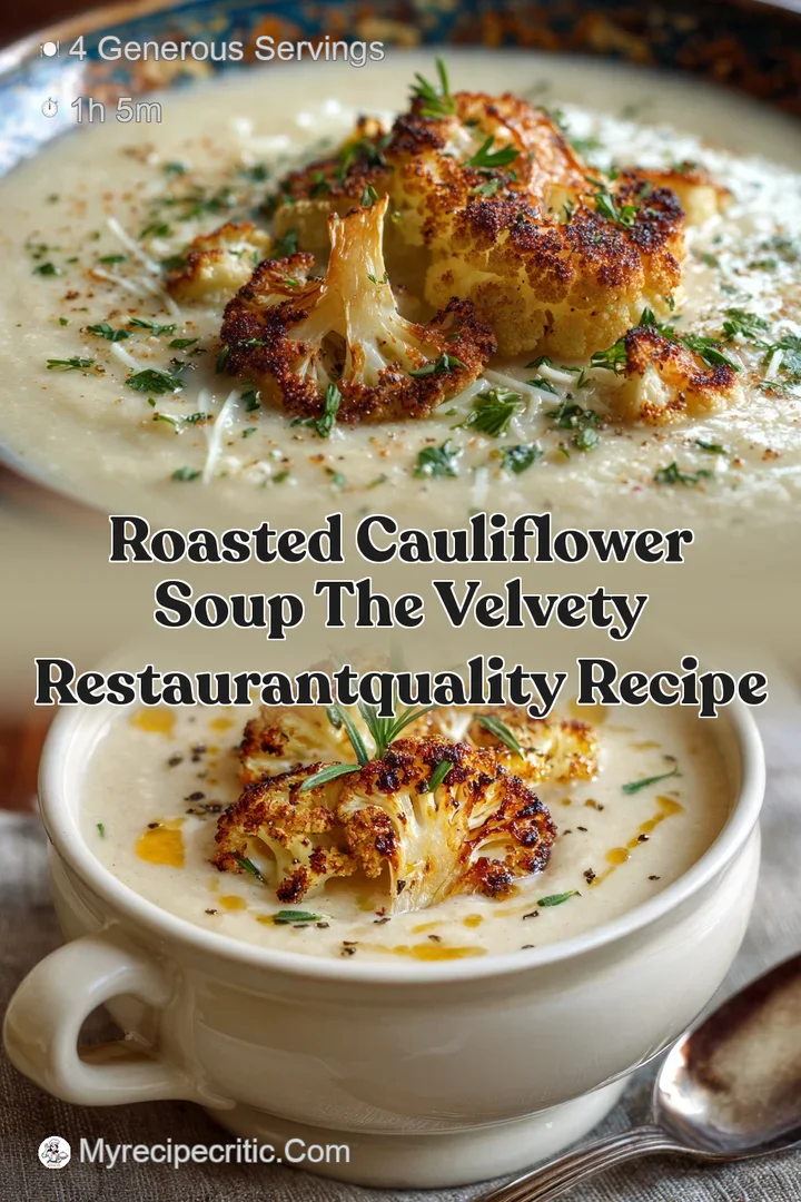 Roasted Cauliflower Soup The Velvety RestaurantQuality Recipe