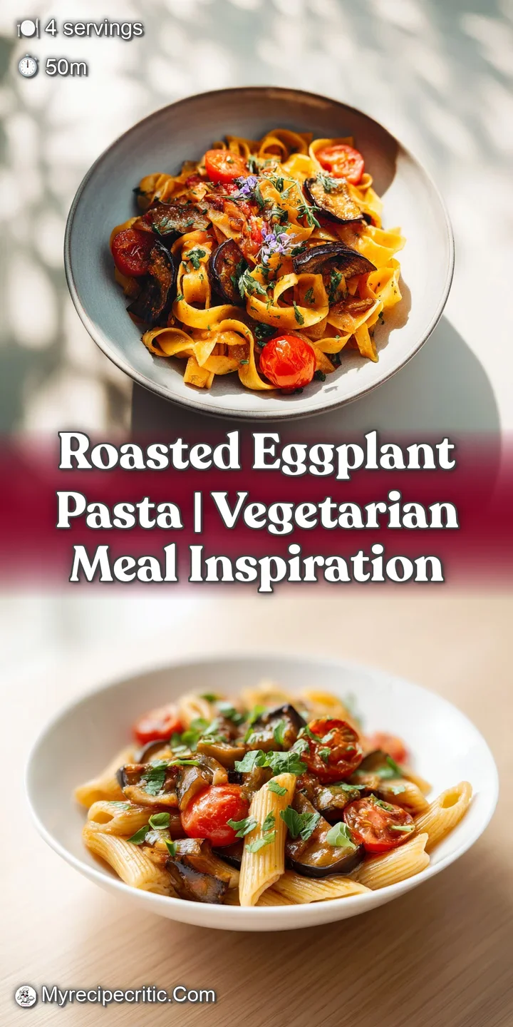 Close-up of tender, roasted eggplant pieces bathed in a glossy, sun-kissed tomato sauce, showcasing their soft texture.