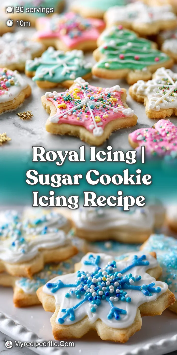 Close-up of a perfectly iced sugar cookie. The royal icing is smooth and white, a soft, matte surface, and slightly raised...