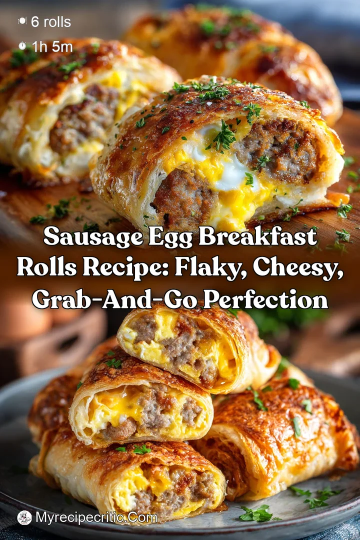 Sausage Egg Breakfast Rolls Recipe: Flaky Cheesy Grab-and-Go Perfection