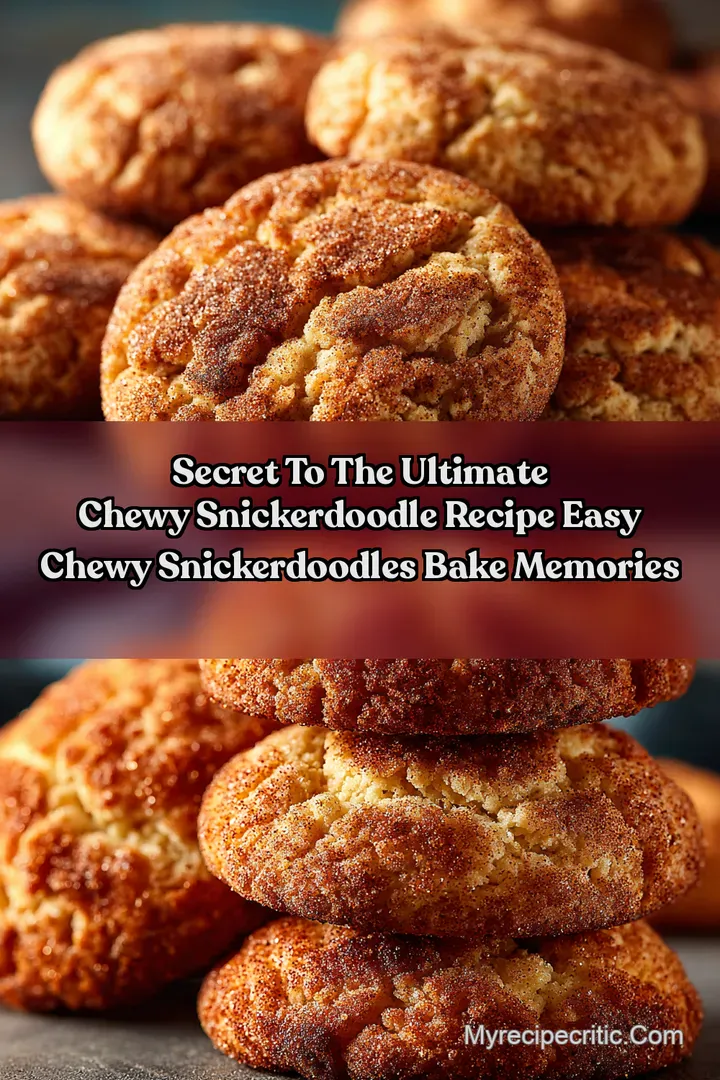Secret to the Ultimate Chewy Snickerdoodle Recipe Easy Chewy Snickerdoodles Bake Memories