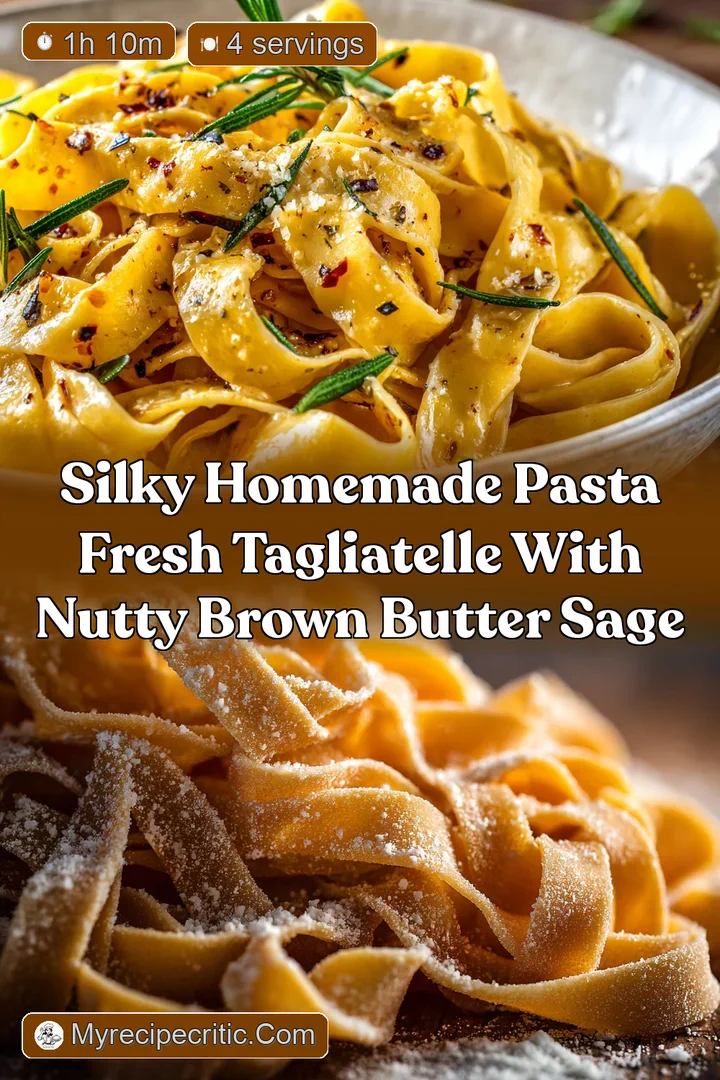 Silky Homemade Pasta Fresh Tagliatelle with Nutty Brown Butter Sage