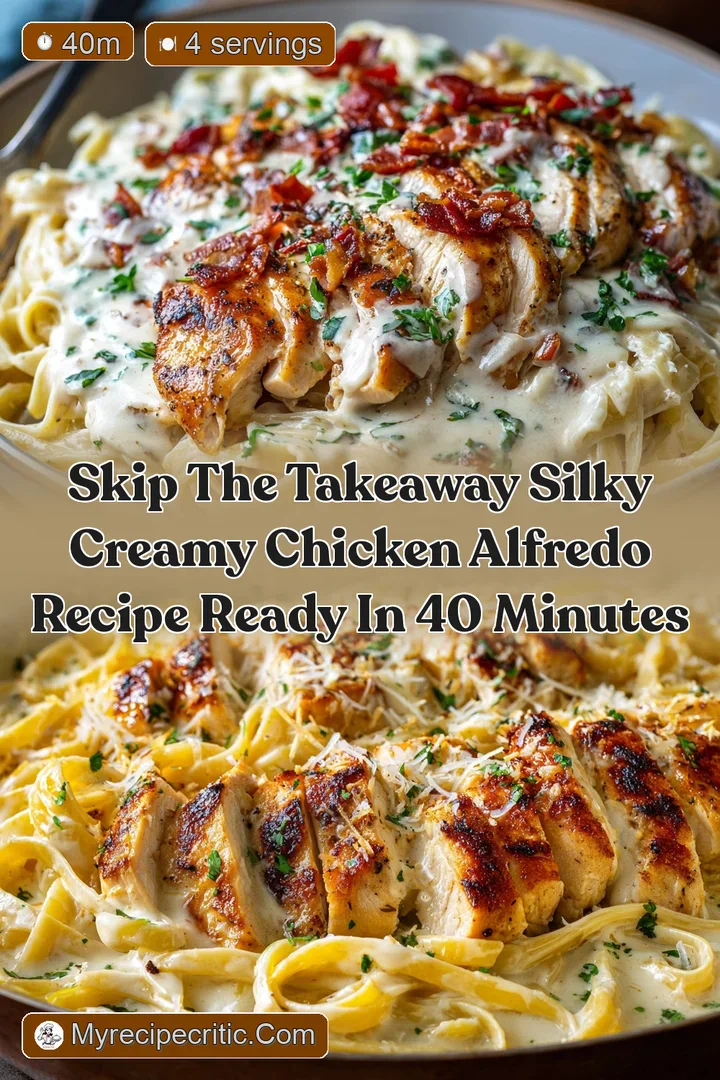 Skip the Takeaway Silky Creamy Chicken Alfredo Recipe Ready in 40 Minutes