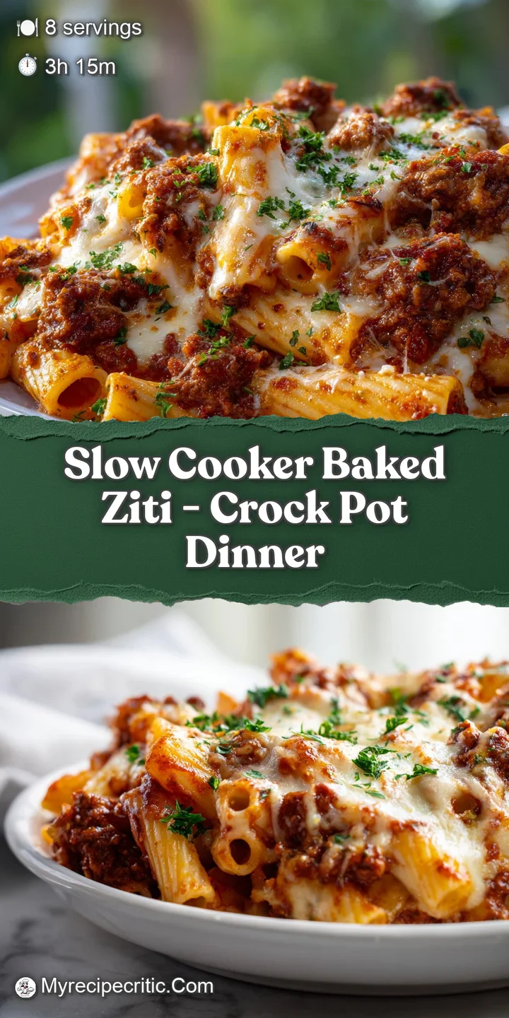 Close-up of baked ziti; molten cheese stretching with bubbly, caramelized edges, hints of tomato sauce, creamy texture vis...