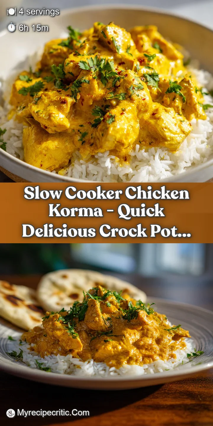 Close-up of rich, fragrant chicken korma. Tender chicken glistening in the creamy, spiced sauce. Hints of chili add visual...