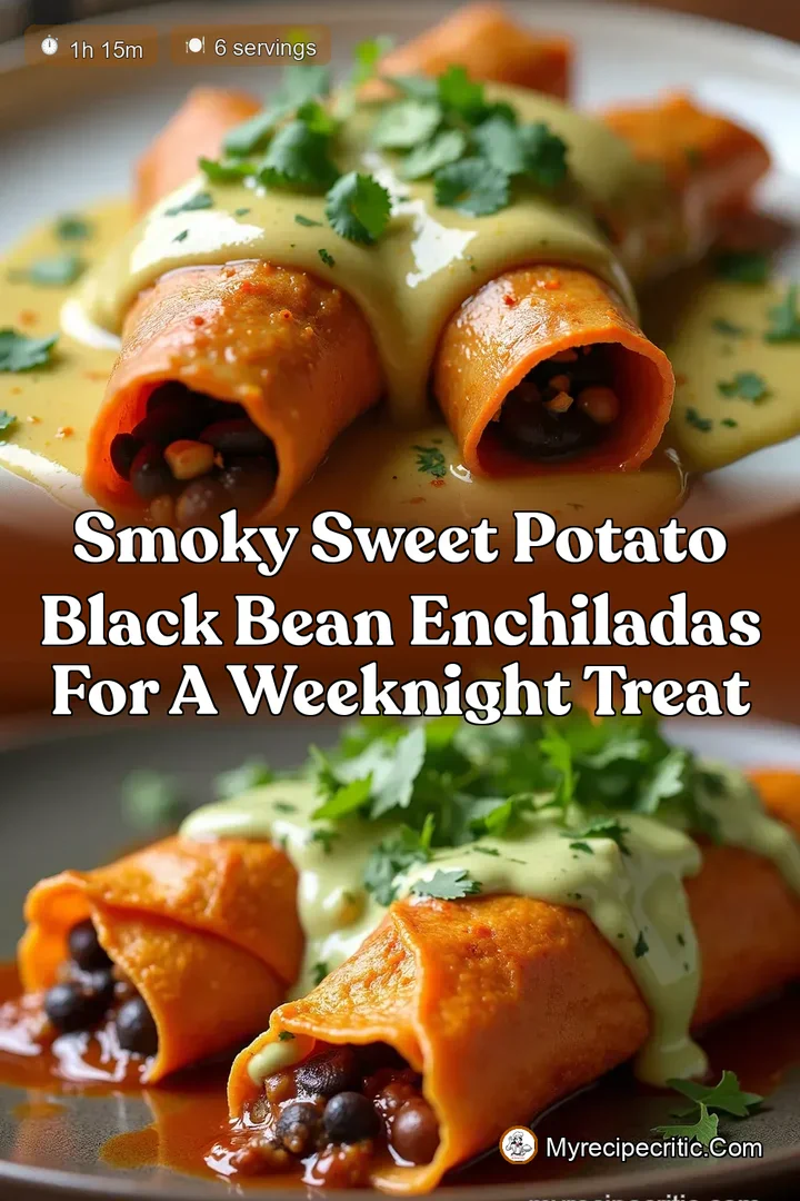 Smoky Sweet Potato Black Bean Enchiladas for a Weeknight Treat