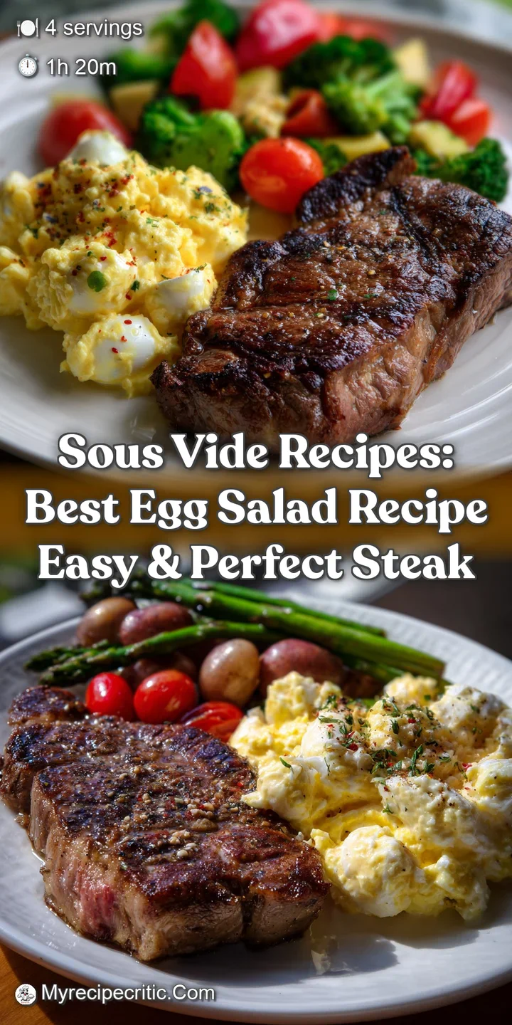 Sous Vide Recipes: Best Egg Salad Recipe Easy & Perfect Steak