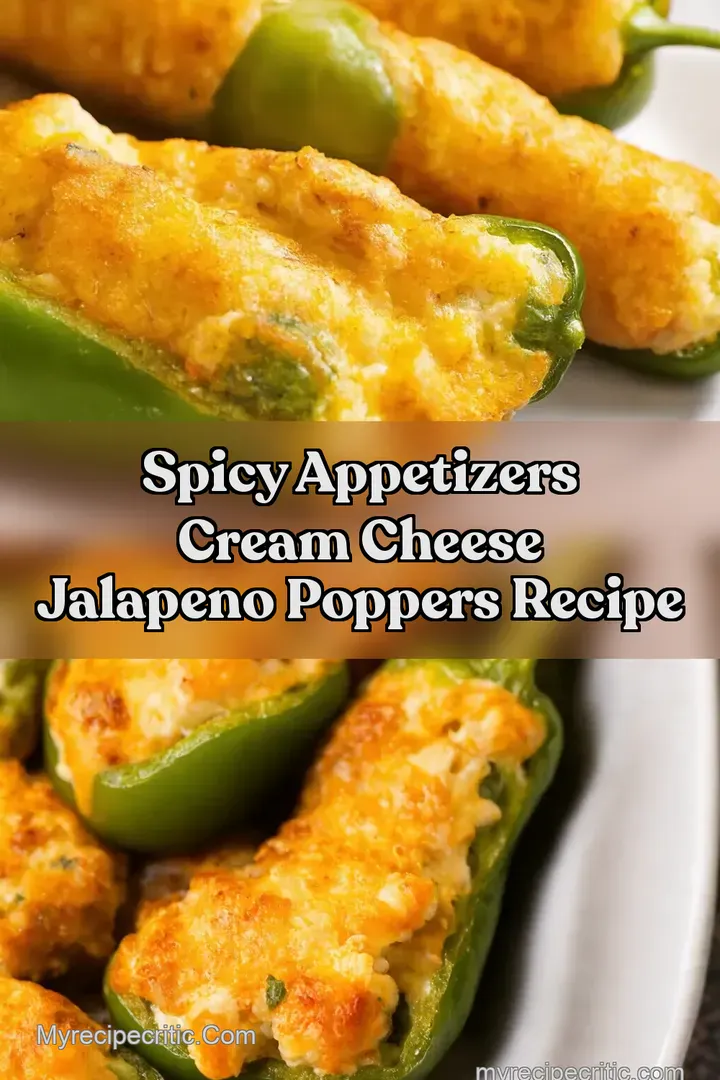 Spicy Appetizers Cream Cheese Jalapeno Poppers Recipe