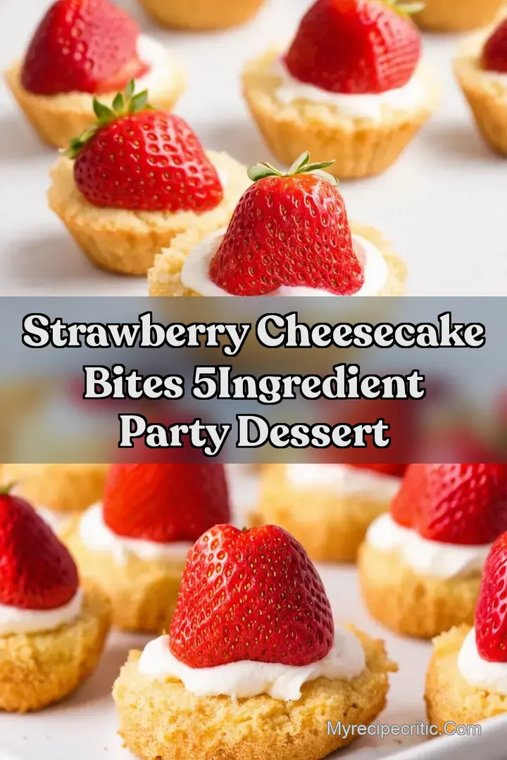 Strawberry Cheesecake Bites 5Ingredient Party Dessert