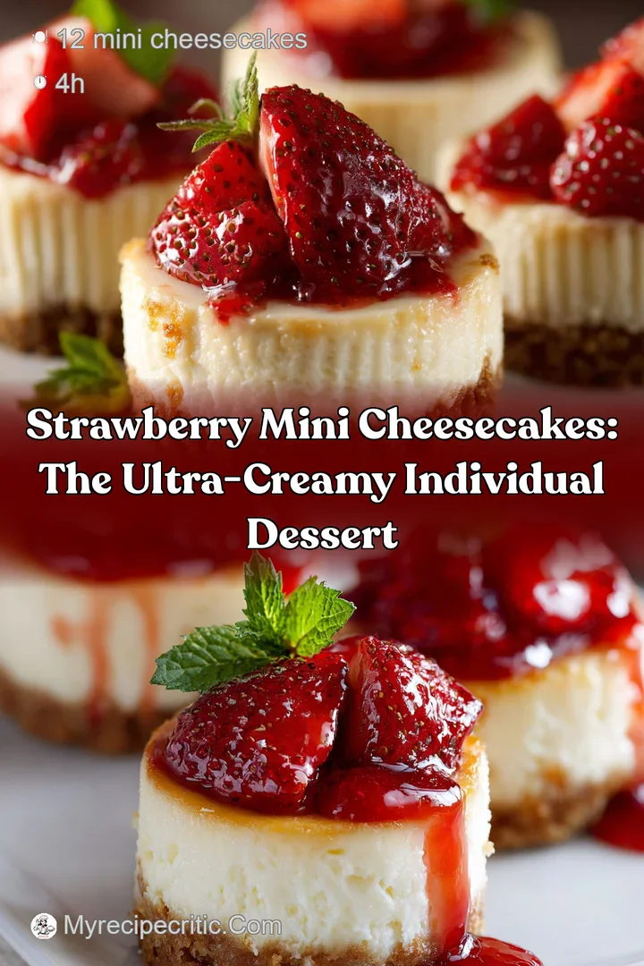 Strawberry Mini Cheesecakes: The Ultra-Creamy Individual Dessert