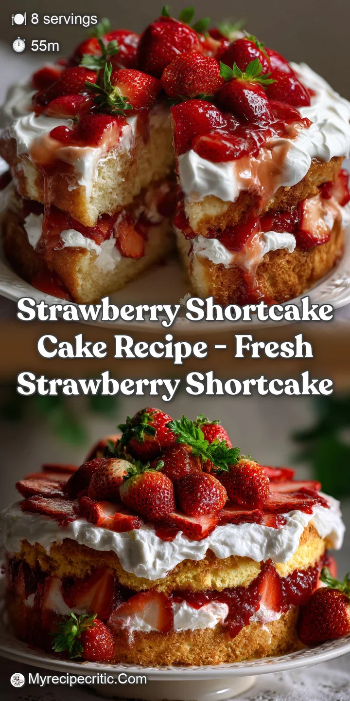 Strawberry Shortcake Cake Recipe - Fresh Strawberry Shortcake