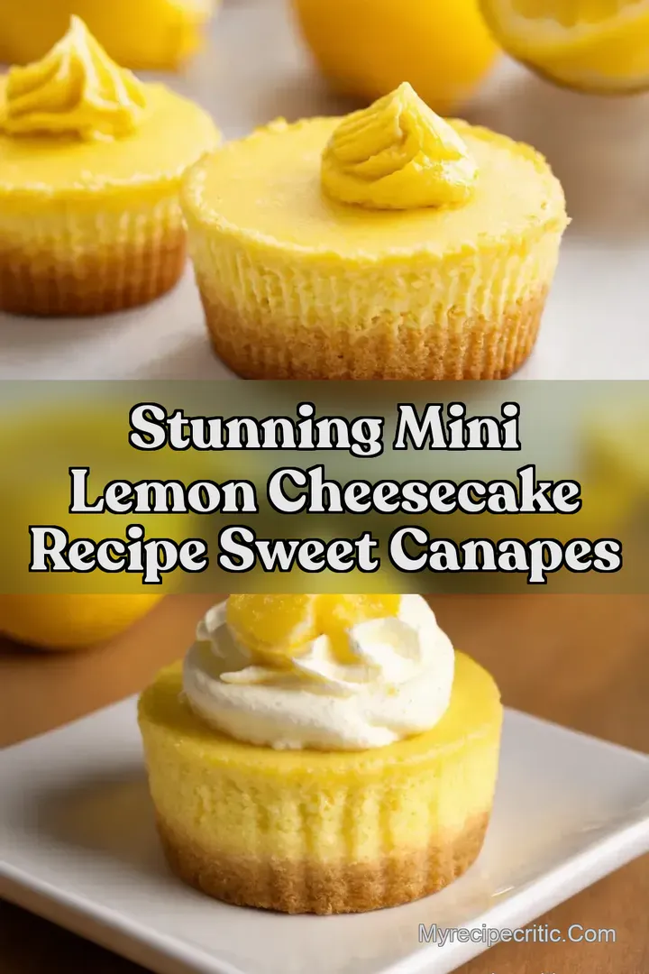 Stunning Mini Lemon Cheesecake Recipe Sweet Canapes