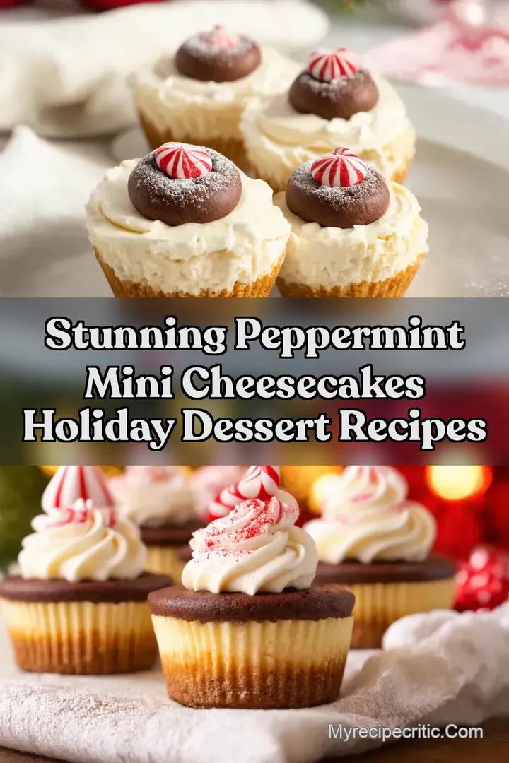 Stunning Peppermint Mini Cheesecakes Holiday Dessert Recipes