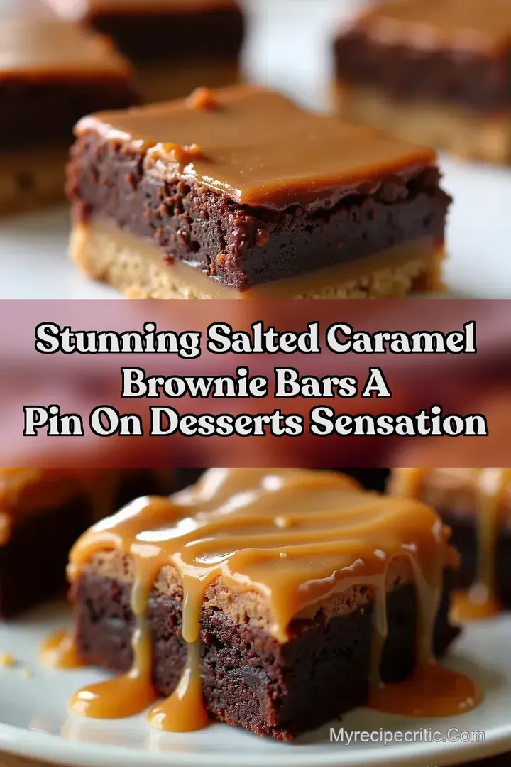 Stunning Salted Caramel Brownie Bars A Pin on Desserts Sensation