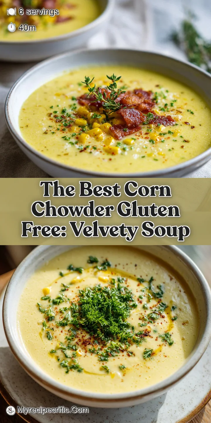 Up-close view of luscious corn chowder. Notice the glistening kernels and a sprinkle of fresh herbs for a comforting meal.