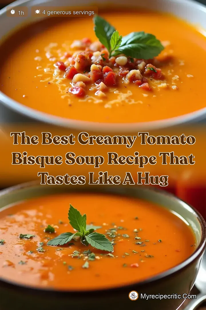 The Best Creamy Tomato Bisque Soup Recipe That Tastes Like a Hug