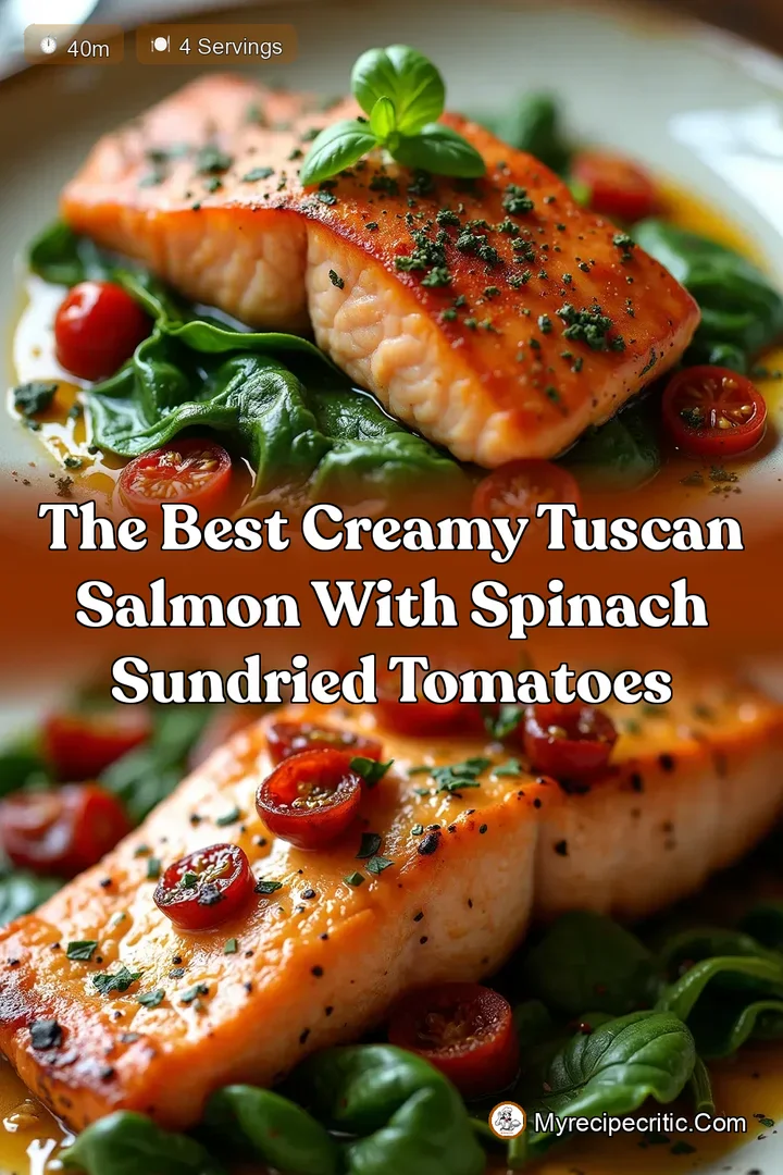 The Best Creamy Tuscan Salmon with Spinach SunDried Tomatoes