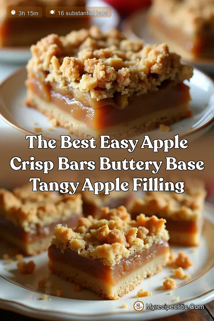 The Best Easy Apple Crisp Bars Buttery Base Tangy Apple Filling