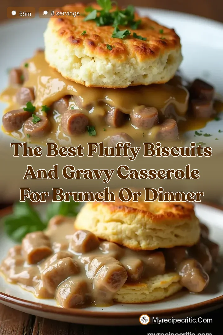 The Best Fluffy Biscuits and Gravy Casserole for Brunch or Dinner