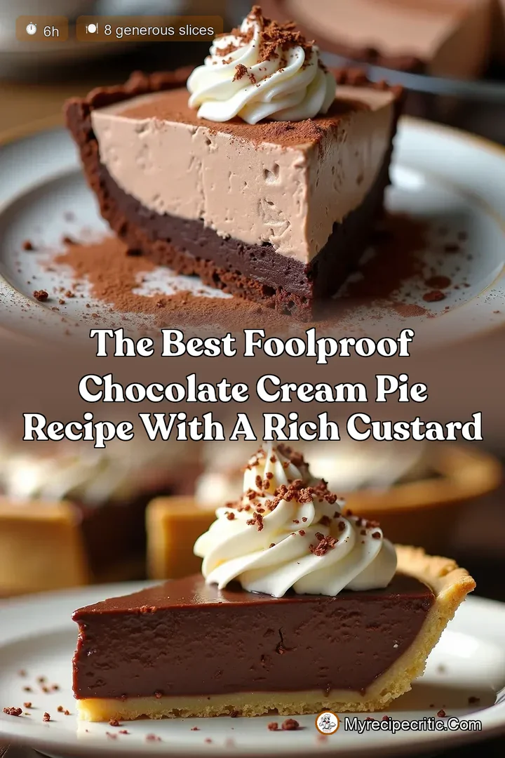 The Best Foolproof Chocolate Cream Pie Recipe with a Rich Custard