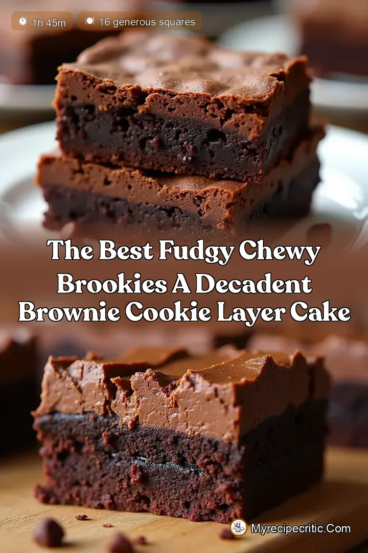 The Best Fudgy Chewy Brookies A Decadent Brownie Cookie Layer Cake