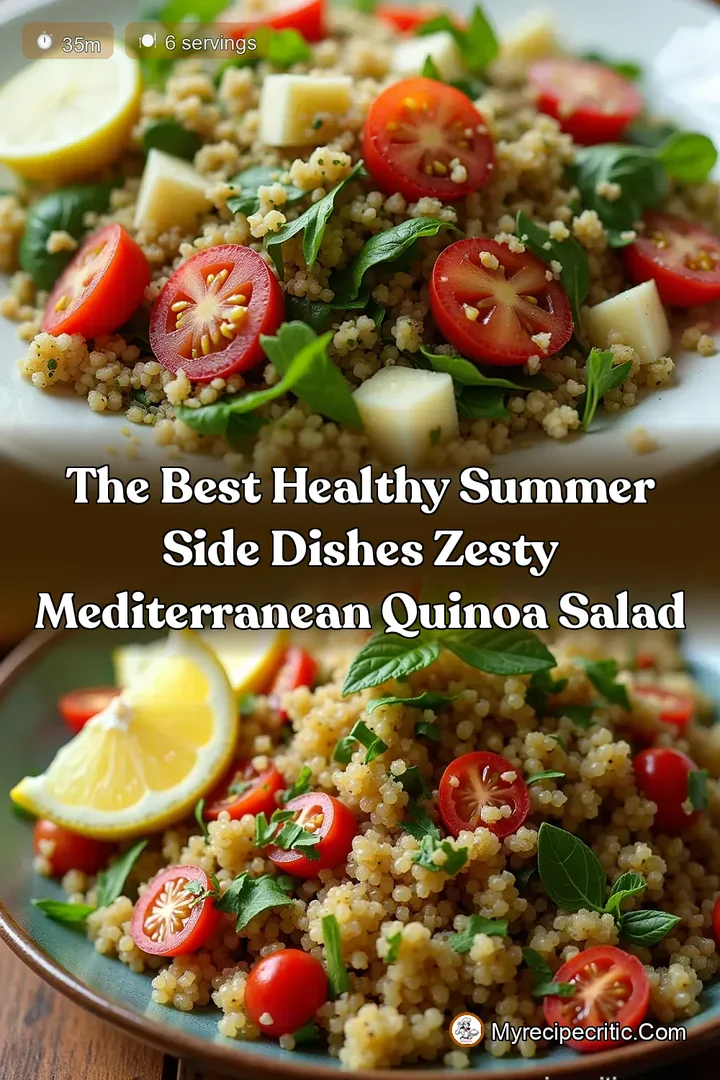 The Best Healthy Summer Side Dishes Zesty Mediterranean Quinoa Salad