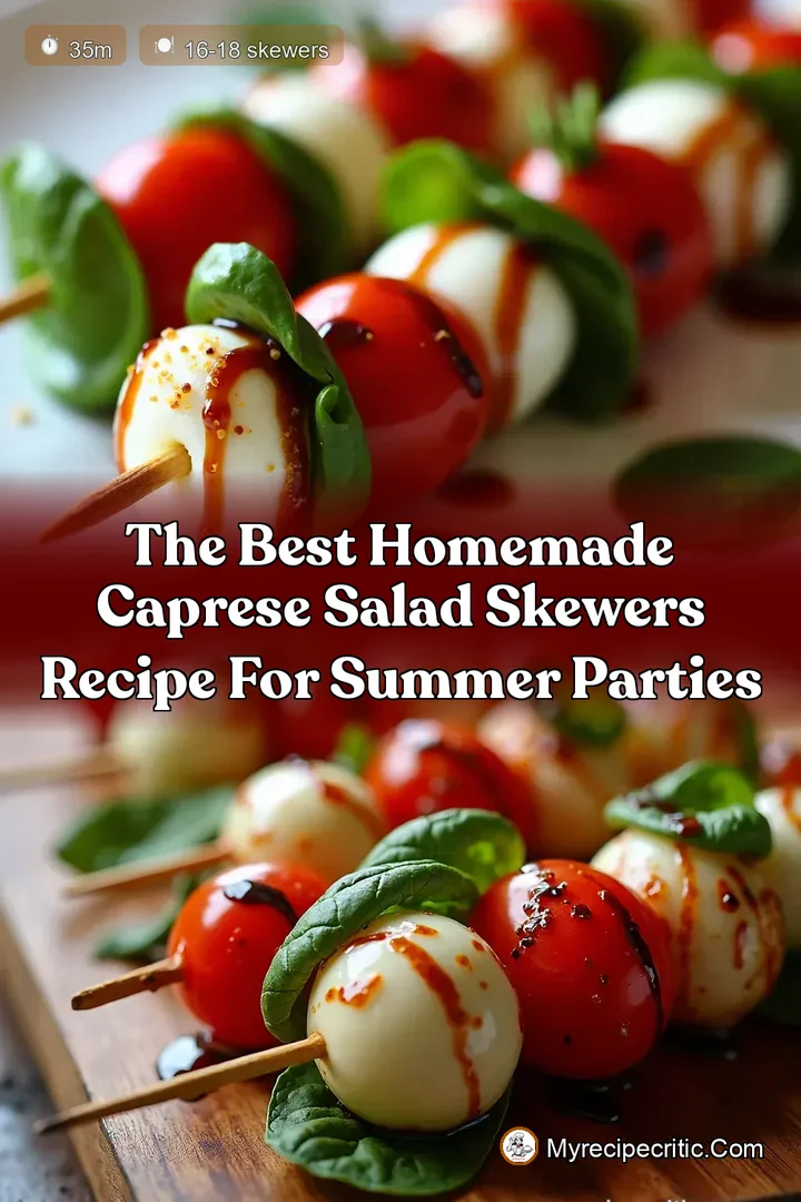 The Best Homemade Caprese Salad Skewers Recipe for Summer Parties