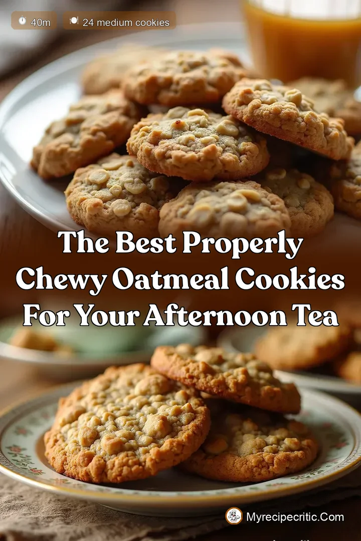 The Best Properly Chewy Oatmeal Cookies for Your Afternoon Tea
