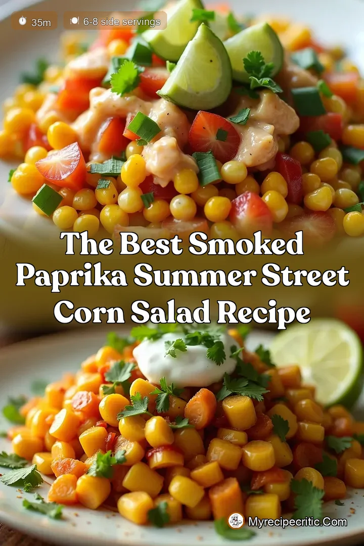 The Best Smoked Paprika Summer Street Corn Salad Recipe