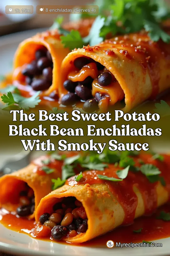 The Best Sweet Potato Black Bean Enchiladas with Smoky Sauce