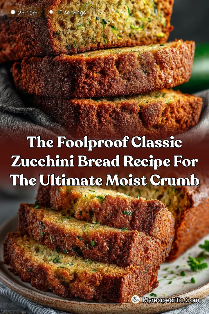 The Foolproof Classic Zucchini Bread Recipe for the Ultimate Moist Crumb