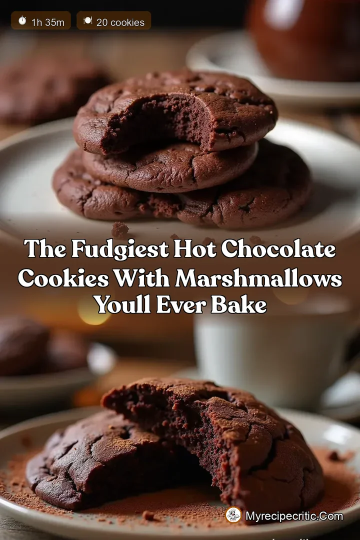 The Fudgiest Hot Chocolate Cookies with Marshmallows Youll Ever Bake
