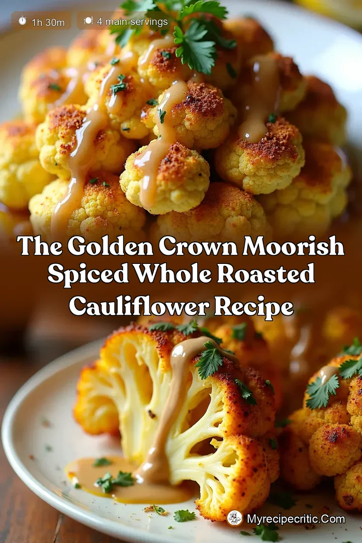 The Golden Crown Moorish Spiced Whole Roasted Cauliflower Recipe