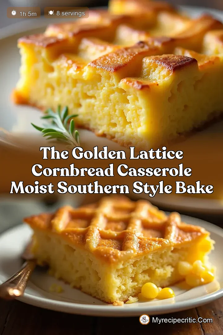 The Golden Lattice Cornbread Casserole Moist Southern Style Bake