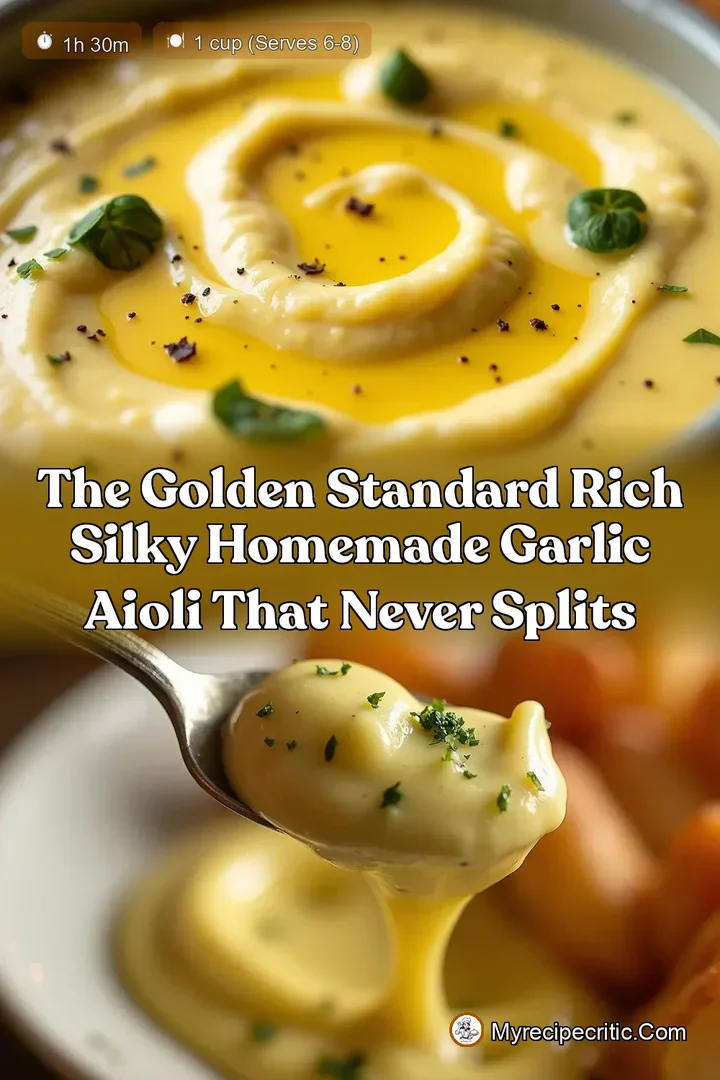 The Golden Standard Rich Silky Homemade Garlic Aioli That Never Splits