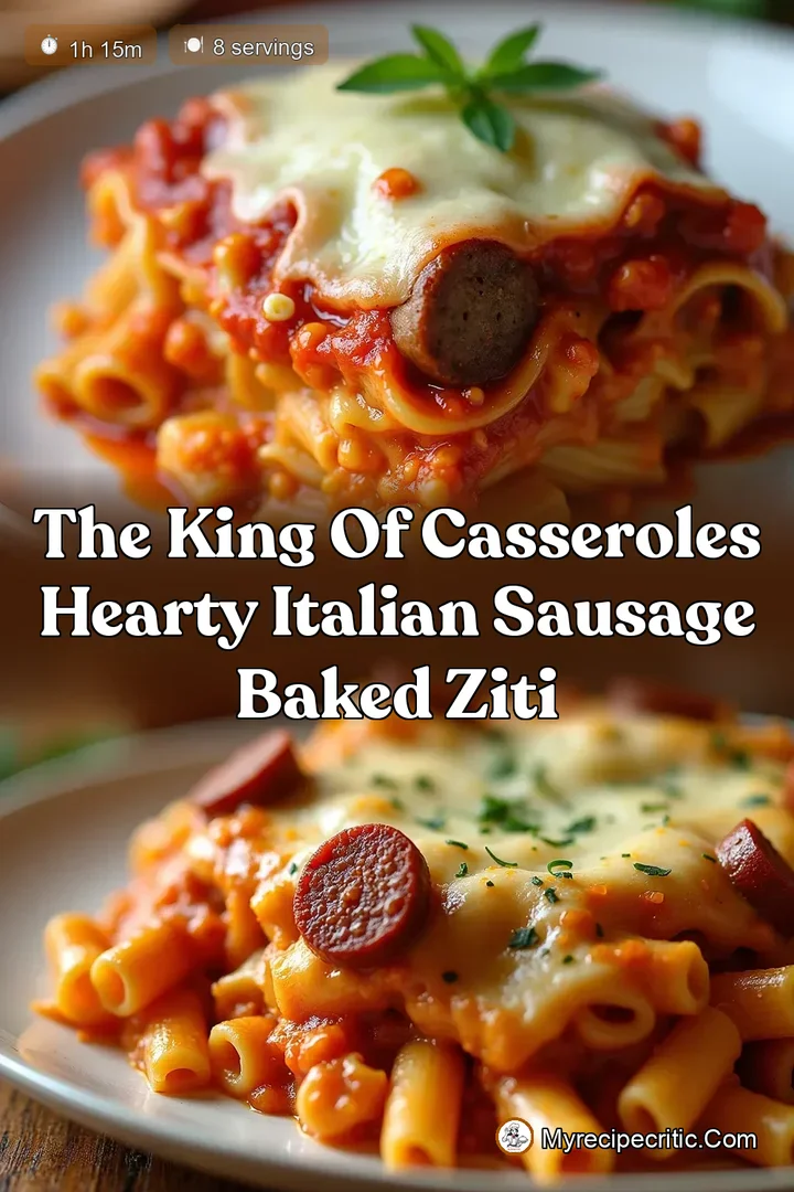 The King of Casseroles Hearty Italian Sausage Baked Ziti