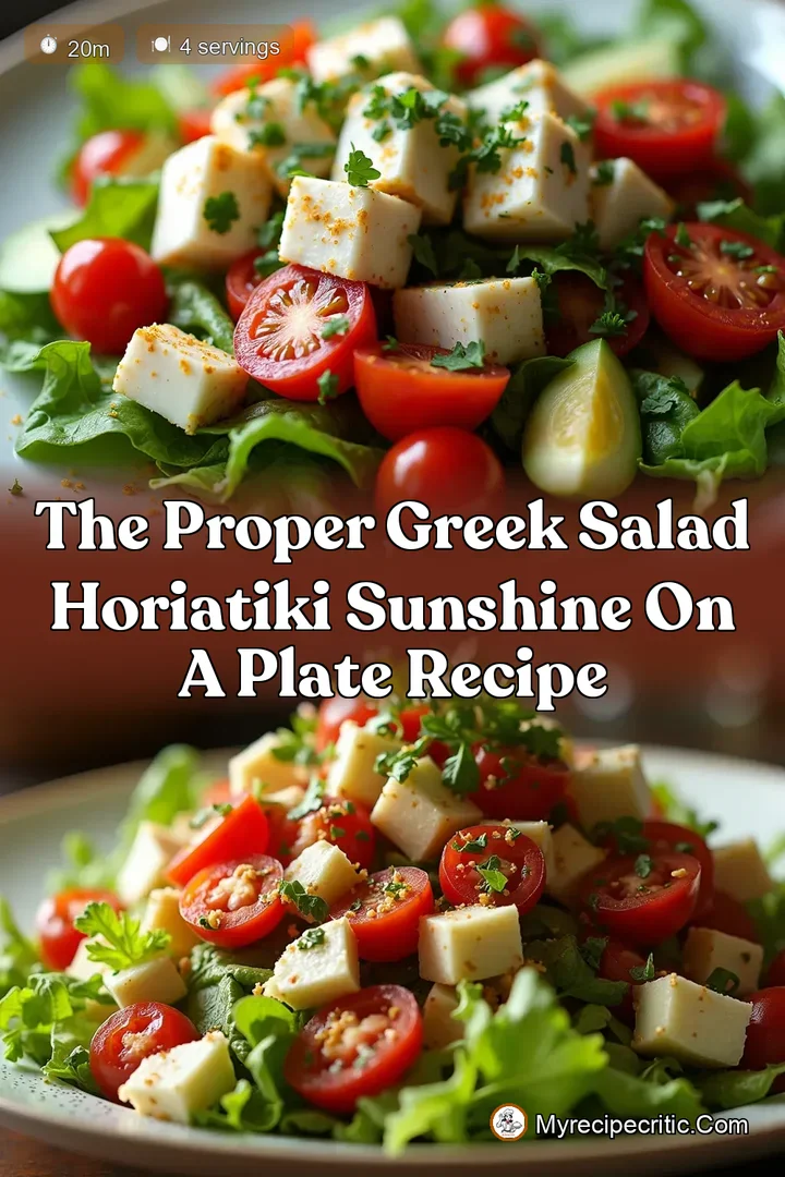 The Proper Greek Salad Horiatiki Sunshine On A Plate Recipe
