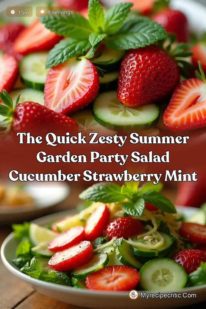 The Quick Zesty Summer Garden Party Salad Cucumber Strawberry Mint