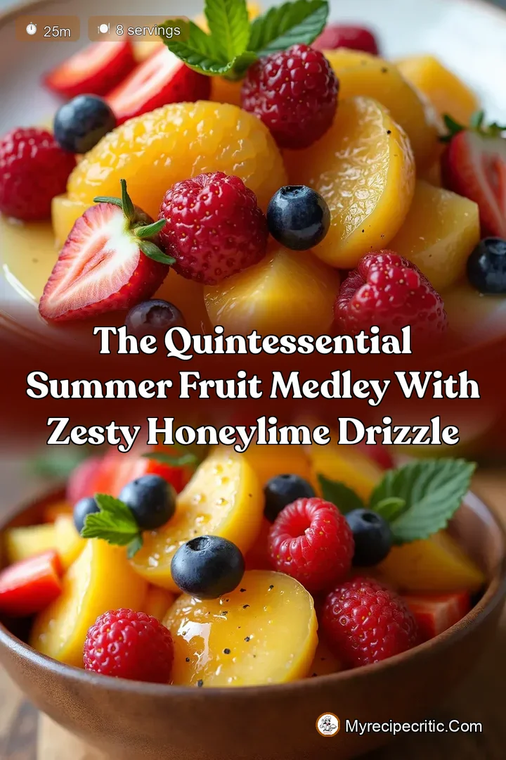 The Quintessential Summer Fruit Medley with Zesty HoneyLime Drizzle