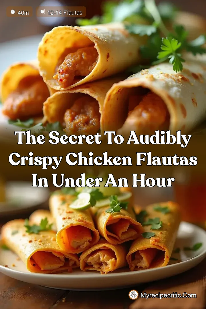 The Secret to Audibly Crispy Chicken Flautas in Under an Hour
