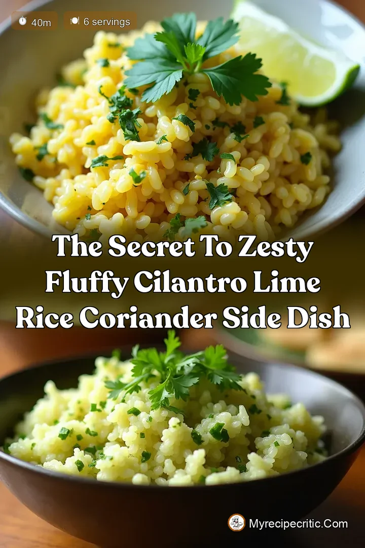 The Secret to Zesty Fluffy Cilantro Lime Rice Coriander Side Dish