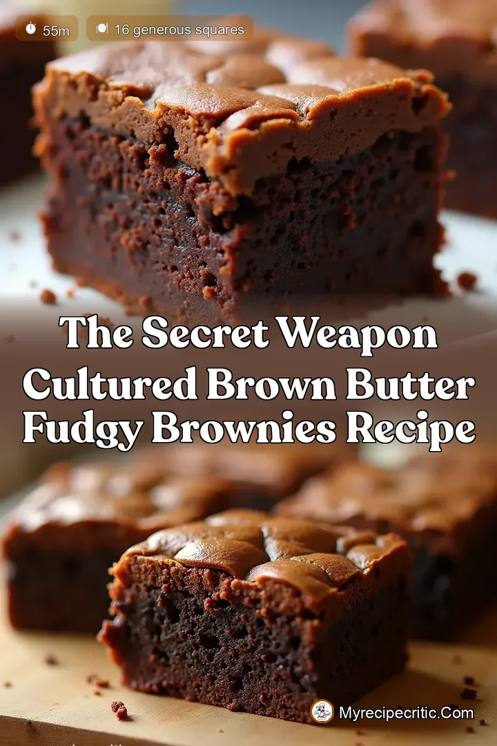 The Secret Weapon Cultured Brown Butter Fudgy Brownies Recipe