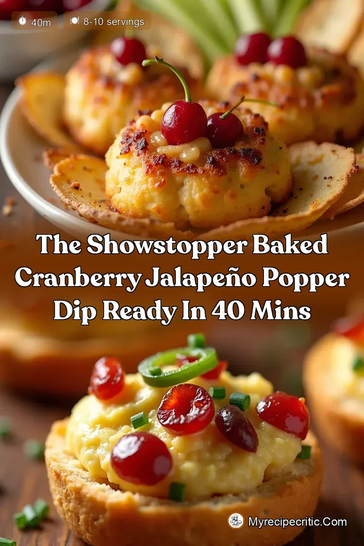 The Showstopper Baked Cranberry Jalapeño Popper Dip Ready in 40 Mins