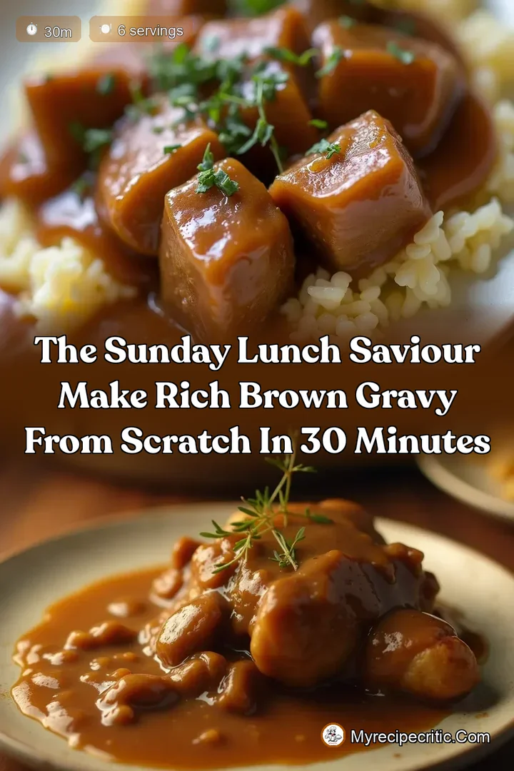 The Sunday Lunch Saviour Make Rich Brown Gravy From Scratch in 30 Minutes