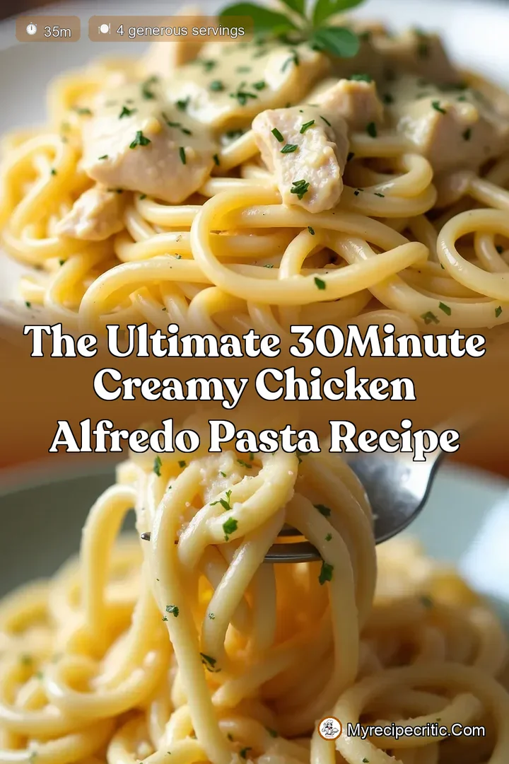 The Ultimate 30Minute Creamy Chicken Alfredo Pasta Recipe