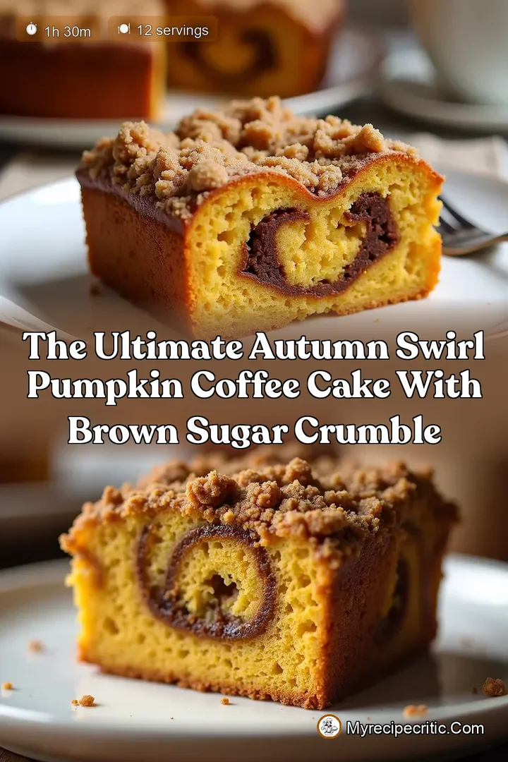 The Ultimate Autumn Swirl Pumpkin Coffee Cake with Brown Sugar Crumble