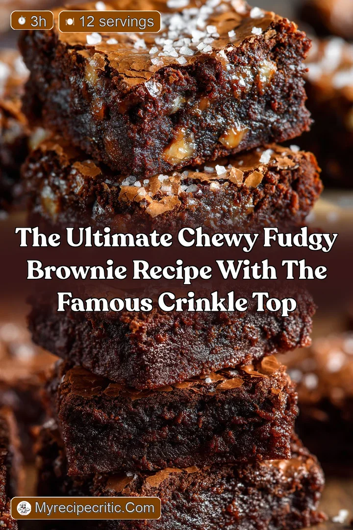 The Ultimate Chewy Fudgy Brownie Recipe with the Famous Crinkle Top