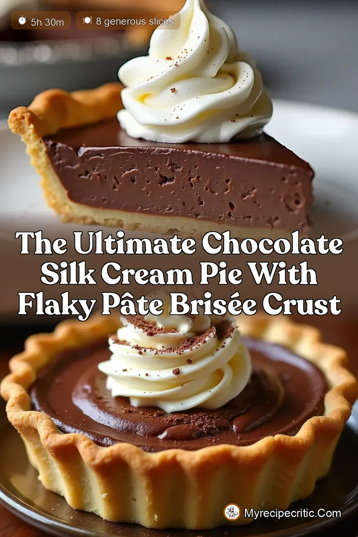 The Ultimate Chocolate Silk Cream Pie with Flaky Pâte Brisée Crust