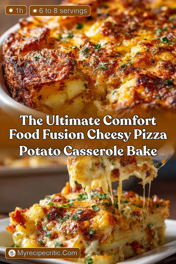 The Ultimate Comfort Food Fusion Cheesy Pizza Potato Casserole Bake