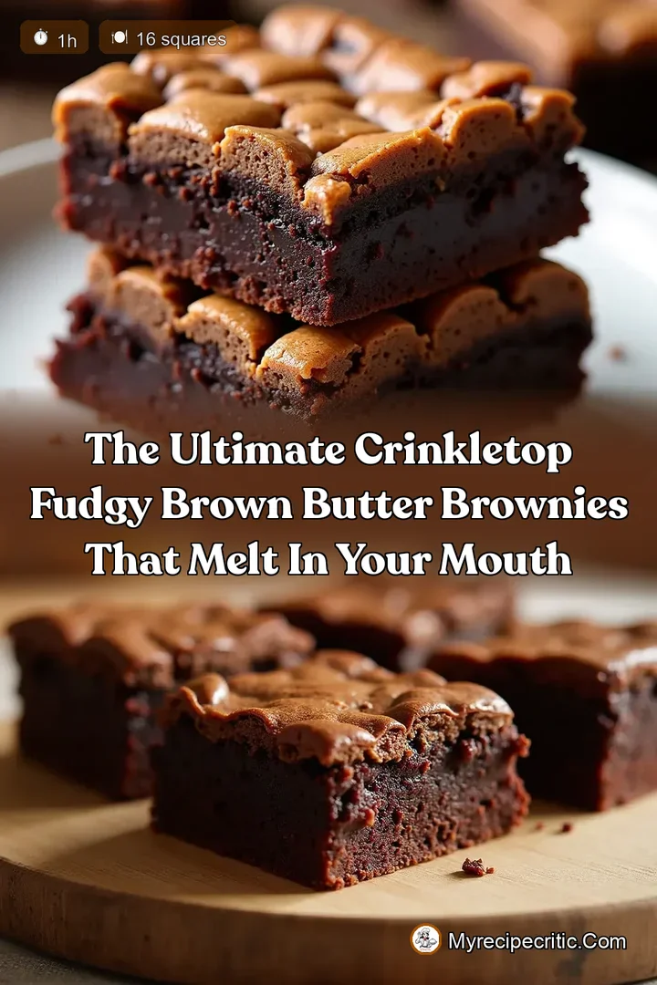 The Ultimate CrinkleTop Fudgy Brown Butter Brownies That Melt In Your Mouth